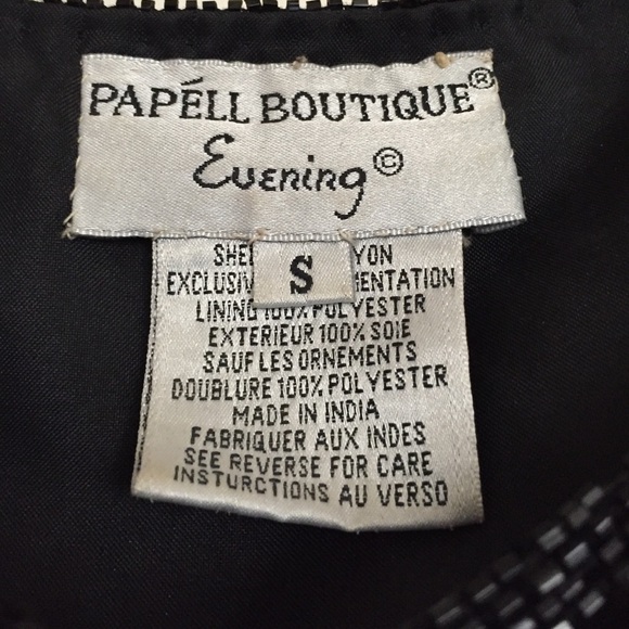 Papell Boutique Vintage Beaded Black Velvet Jacket Size Small EUC - Picture 5 of 10